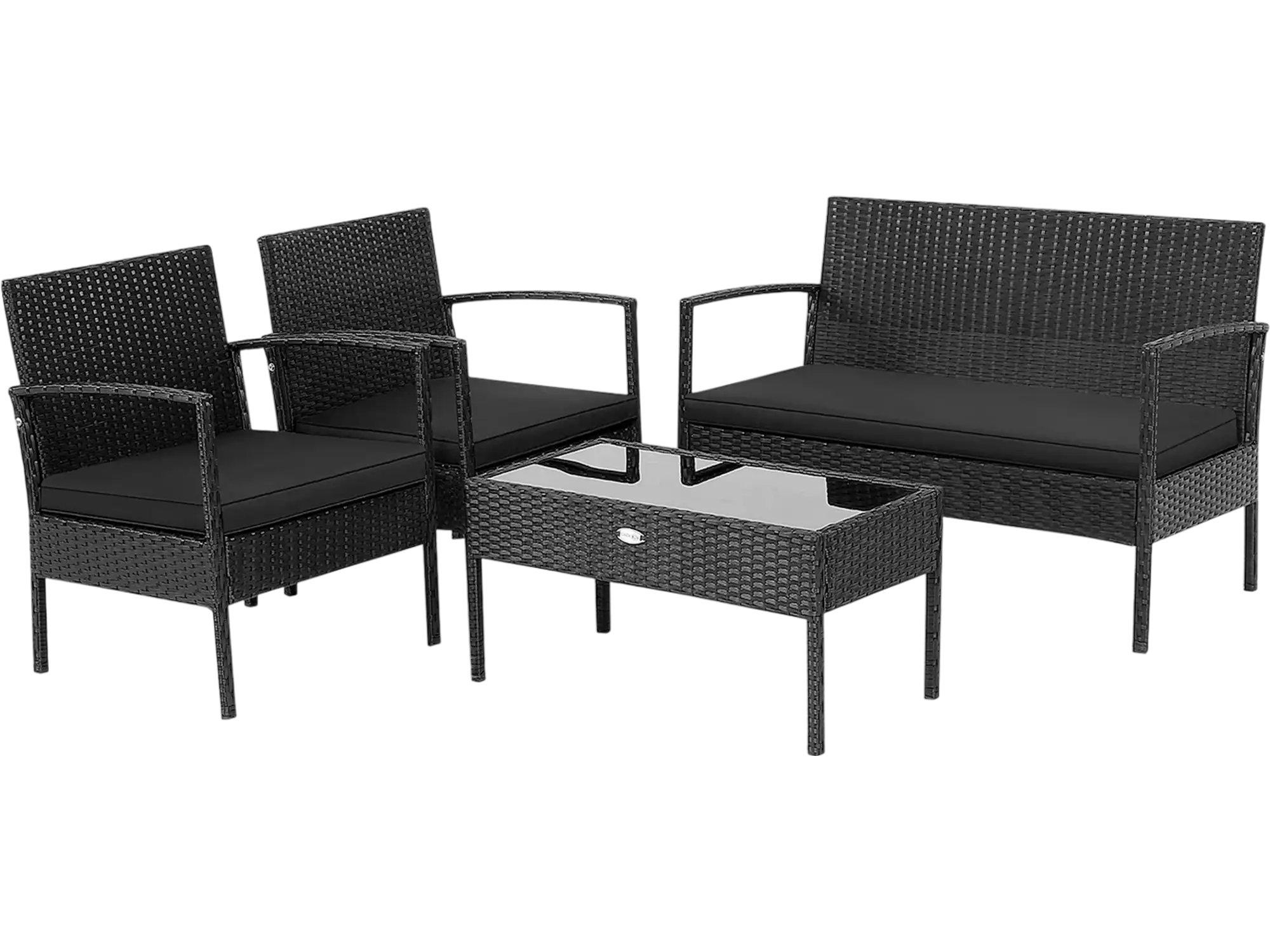 Costway 4-Piece Patio Rattan Furniture Set with Cushion 92736058 New