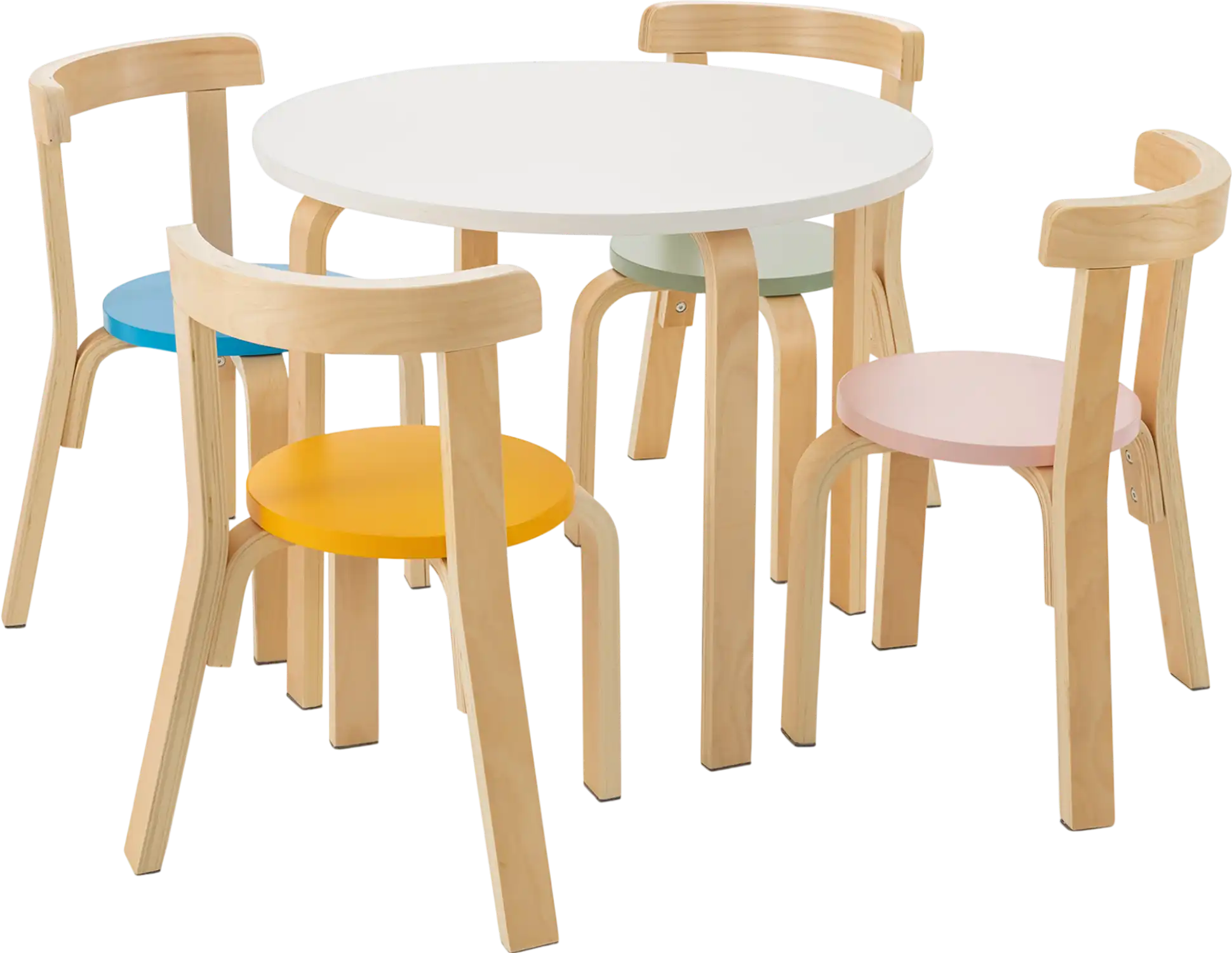 Costway 5-Piece Kids Wooden Activity Table and Chair Set w/ Toy Bricks 84367509 New