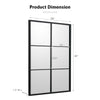 Rectangular 3-layered decorative wall mirror with a black metal frame, measuring 28" x 40", ideal for modern home decor.
