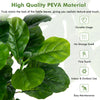 Close-up of 51-inch artificial fiddle leaf fig tree made of durable PEVA material, ideal for indoor and outdoor.