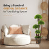 3 feet decorative artificial cedar topiary tree with rattan trunk, featuring layered green balls for indoor or outdoor.