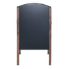 Back view of the 31.5-inch wood A-frame sidewalk signage chalkboard, featuring a solid MDF construction for durability.