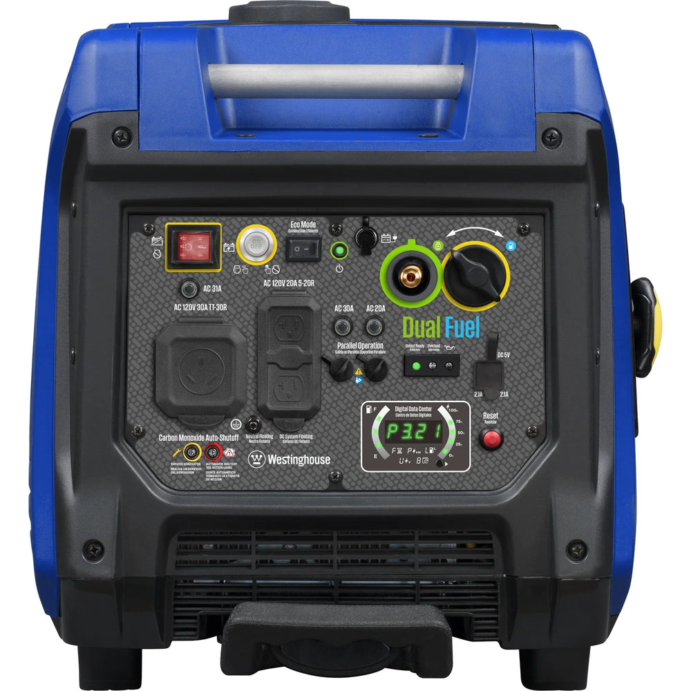 Westinghouse iGen5000DFc 3900W/5000W Generator Dual Fuel Inverter 30 Amp with CO Sensor New