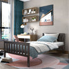 Twin Size Wood Platform Bed with Headboard - Gallery View 1 of 10