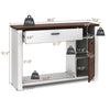 48-inch console table with drawer and cabinet, featuring adjustable shelf, made of engineered wood for versatile.