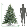 6ft artificial Christmas spruce tree with mixed PE and PVC branches for a dense, natural look, perfect for festive.