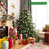 6 feet artificial Christmas spruce tree with dense PE and PVC branches, perfect for creating a festive living room.