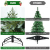 6 feet artificial Christmas spruce tree with dense PE and PVC branches, featuring a sturdy folding metal base for.