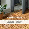 Acacia wood interlocking patio deck tiles, 12 x 12 inches, covering 27 sq. ft., ideal for terrace and indoor use.