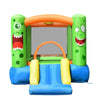 Vibrant inflatable bounce house featuring a smooth slide and spacious jumping area, perfect for kids' fun and safety.