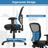 Ergonomic mesh office chair with adjustable backrest and armrests, designed for comfort and support in any workspace.