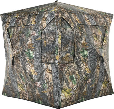 Costway 3 Person Portable Pop-Up Ground Hunting Tent w/ Gun Ports & Carrying Bag 49251760 New