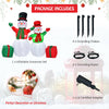 Inflatable snowman set for Christmas decoration, 6 feet tall, made of waterproof polyester, perfect for indoor and.