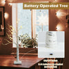 Pre-lit 2 feet white twig birch tree with 24 LED lights, flexible branches, battery operated for festive indoor.