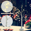 2 feet pre-lit white twig birch tree with flexible branches and realistic bark texture, perfect for holiday decoration.
