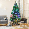 Pre-lit Multi-Colored Fiber Optic Spruce Artificial Christmas Tree-7 ft - Gallery View 1 of 11