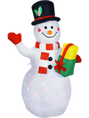 5 Feet Tall Snowman Inflatable Blow up Inflatable with Built-in Colorful LED Lights