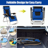 Oversize blue folding adjustable zero gravity lounge chair with padded seat and back, perfect for camping or patio use.