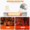 Indoor and outdoor electric heater with 1500W power, featuring high-grade carbon fiber tube and 9H timer for.
