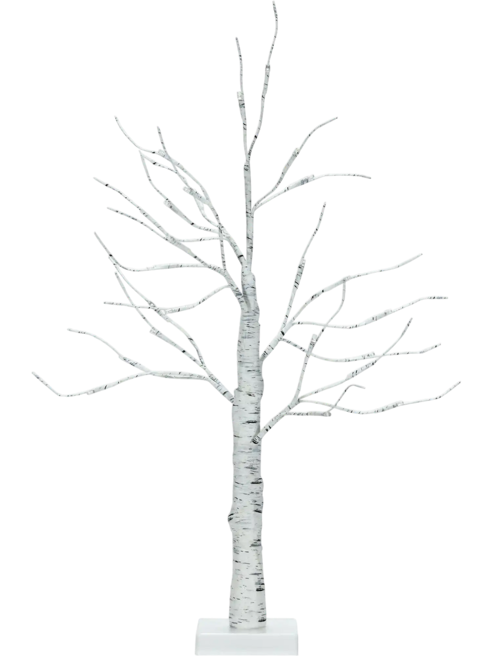 2 Feet Pre-lit White Twig Birch Tree Battery Powered for Christmas Holiday