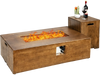 2 Piece Outdoor Propane Fire Pit Table Set
