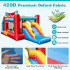 5-in-1 Ice Cream inflatable bounce house with slide, ball pit, and mesh safety features for kids' fun and exercise.