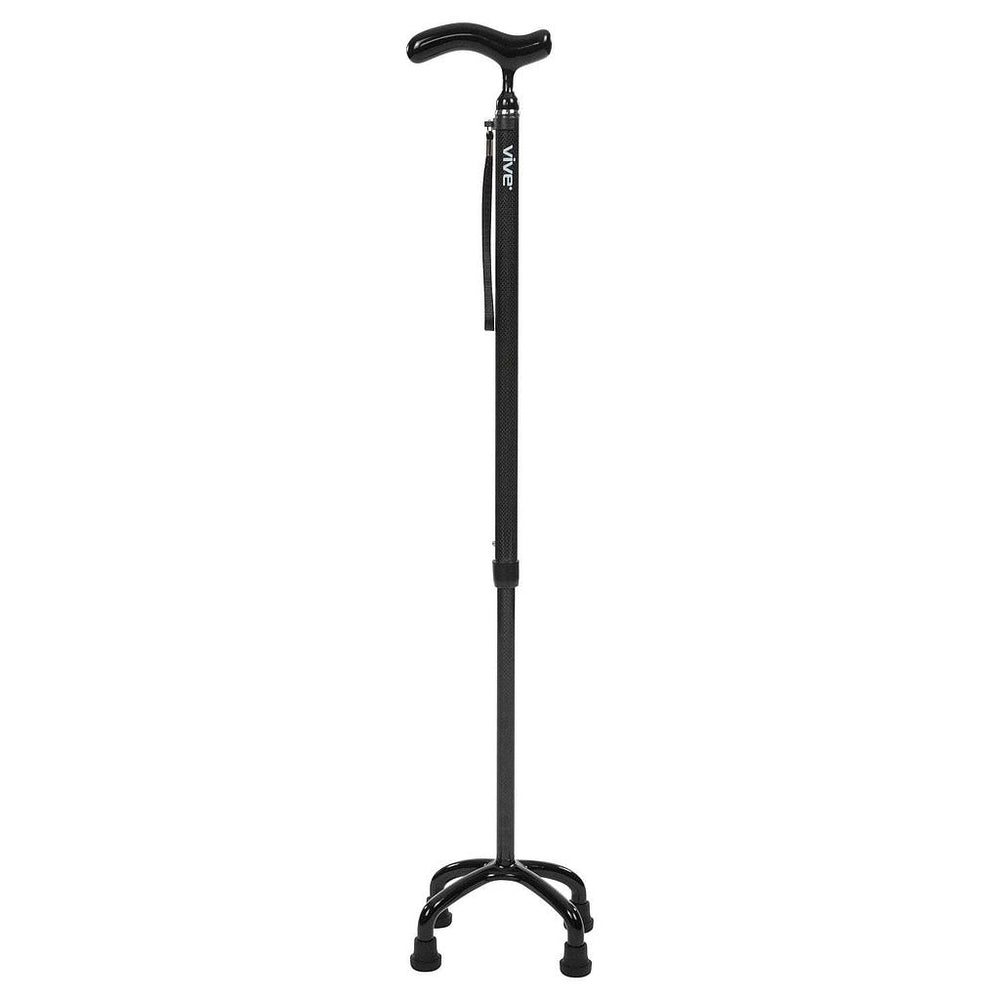 Vive Health Carbon Fiber Quad Cane Lightweight Adjustable Staff New