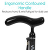 Vive Health Carbon Fiber Quad Cane Lightweight Adjustable Staff New