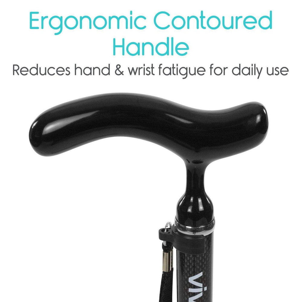 Vive Health Carbon Fiber Quad Cane Lightweight Adjustable Staff New