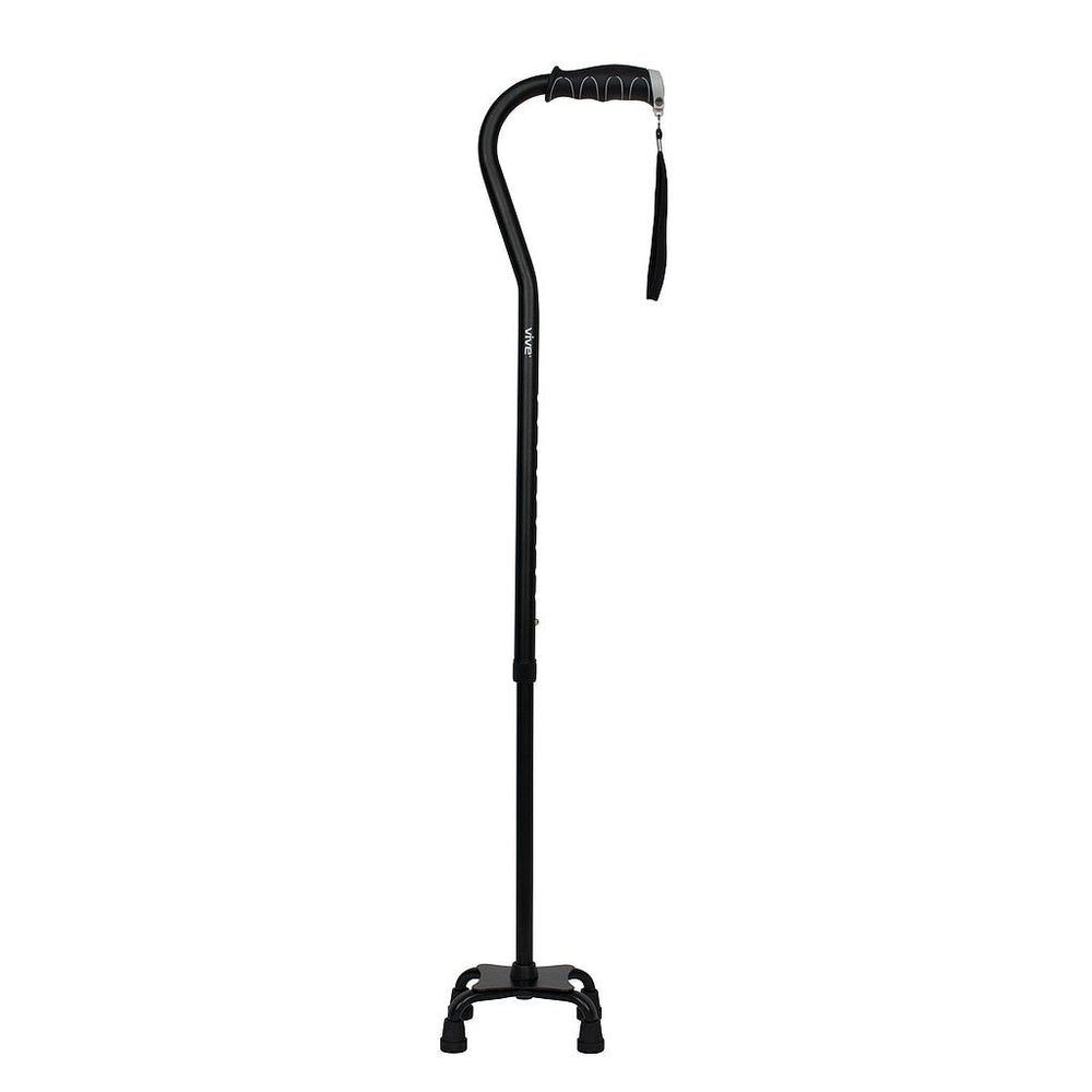 Vive Health Quad Cane for Men and Women Lightweight Adjustable Staff New