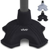 Vive Health Standing Cane Tip - Quad Rubber Replacement Foot Pad for Walking Canes New