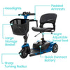 Vive Health MOB1025 Mobility Scooter 3 Wheel 265 lbs. Capacity 24V 3.7 MPH 12.4 Miles New