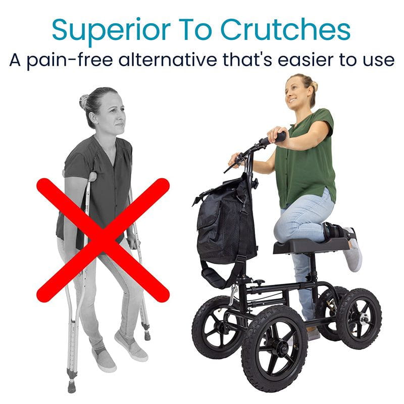 Vive Health MOB1019 Knee Walker All Terrain Steerable 350 lbs. Capacity New