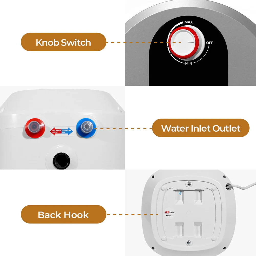 Mizudo Mini-Tank Water Heater 8 Gal. Point of Use for Instant Hot Water 1440W 120V New