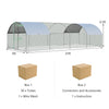 Large metal chicken coop with cover, featuring a sturdy galvanized steel frame and waterproof oxford cloth for outdoor.