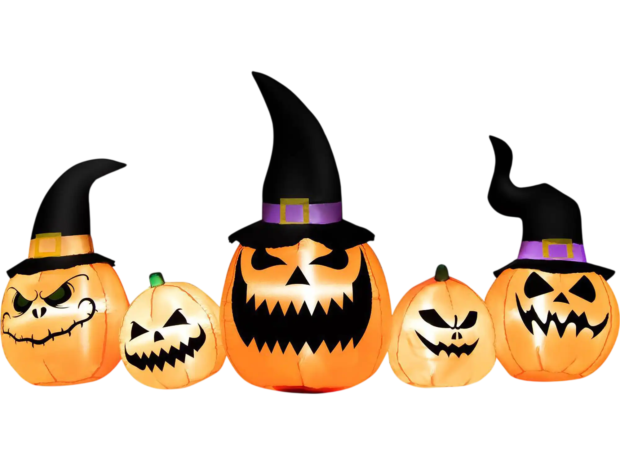 Costway 8' Inflatable Pumpkin Family Halloween Yard Decoration LED Lights 30654871 New