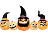 8 Feet Inflatable Pumpkin Family Waterproof Halloween Yard Decoration with LED Lights