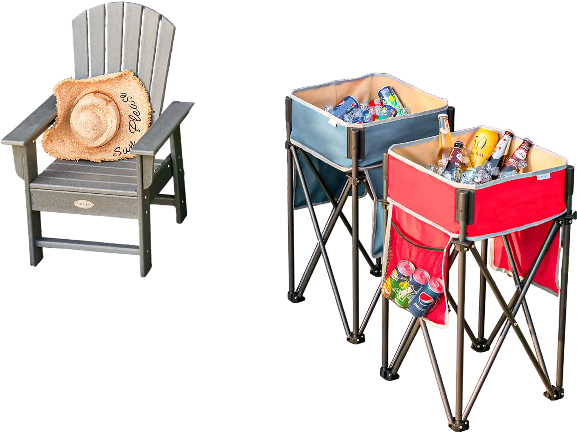 Costway Folding Camping Tables Picnic Storage Sink 26489715 New