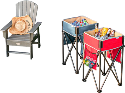 Costway Folding Camping Tables Picnic Storage Sink 26489715 New