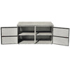 Rattan storage container box with dual-opening design, 88-gallon capacity, ideal for outdoor patio and garden.