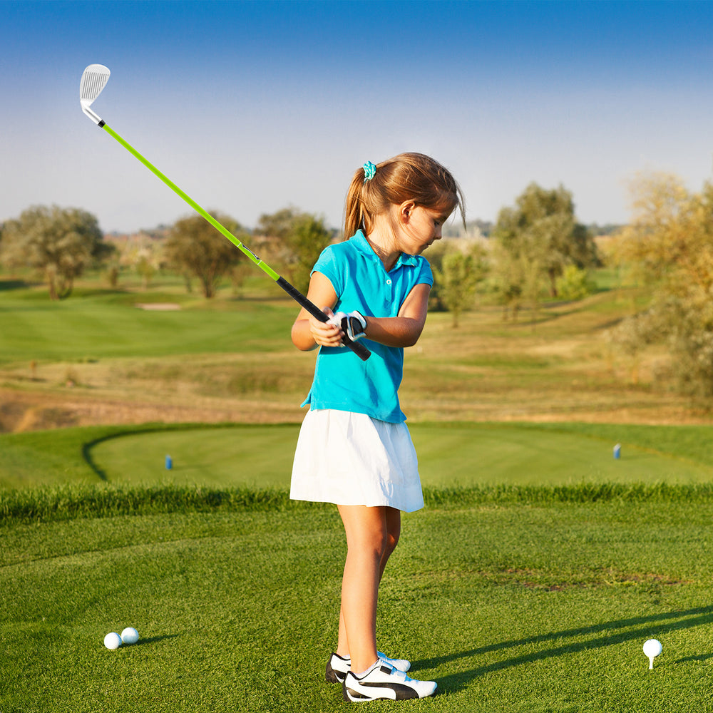 Individual Gold Club for Boys and Girls with Fiberglass Shaft and Headcover-Green - Gallery View 1 of 10