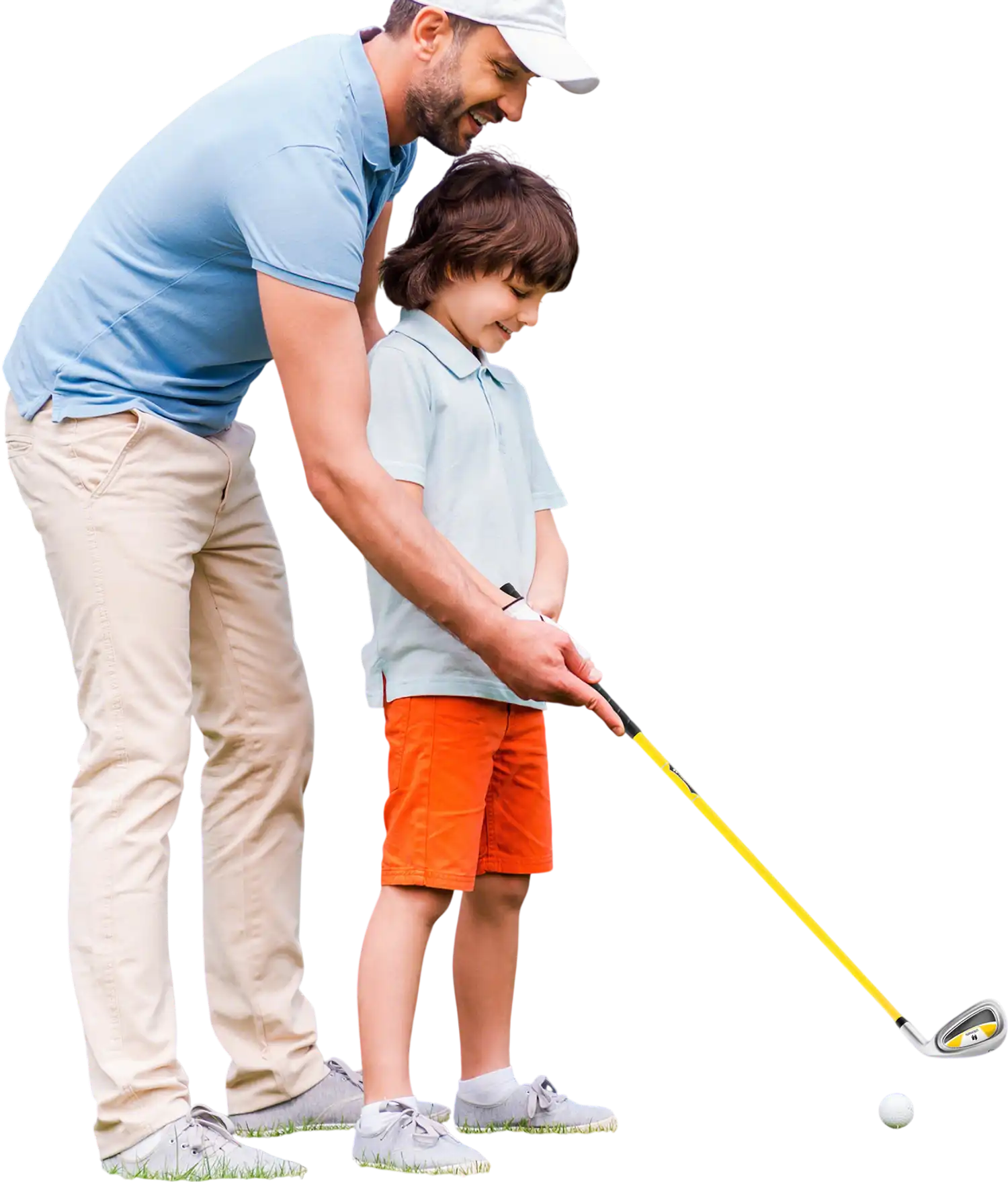 Costway Kids #7 Golf Iron Club Fiberglass Shaft Headcover Yellow 453691278 New