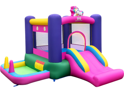Costway Inflatable Bounce House Water Slide Splash Pool Ring Toss Unicorn 287654913 New