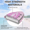 Close-up of the inflatable stand-up paddle board showing thickened 500D PVC and anti-slip EVA foam pad for stability.