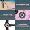 Manual pump with pressure gauge for the inflatable stand-up paddle board, ideal for easy inflation and deflation.