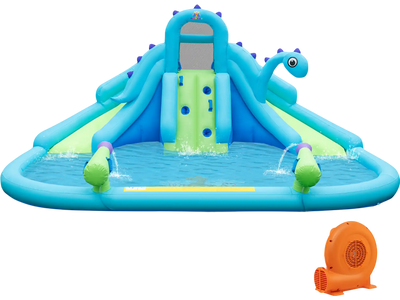 Costway Inflatable Water Slide Dual Slides Splash Pool w/ 584W Blower 46315972 New