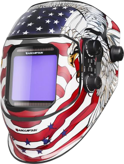 Arccaptain Auto-Darkening Welding Helmet True Color Large View Eagle Design New