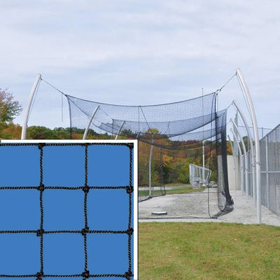 JayPro All Star Batting Tunnel Net Pro 55' x 14' x 12' Climatized Abrasion-Resistant Twisted Poly Fiber Square Mesh New