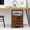 Freestanding Cabinet Dresser with Wooden Top Shelves-S - Gallery View 1 of 10