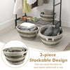 Natural canes grass baskets set of 3 with hollowed handles, stackable design for efficient storage and organization.